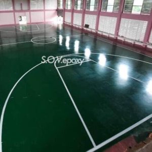 พื้นสนามกีฬา พื้น Epoxy Coating-โรงเรียนมาตราฐานสากล (2)
