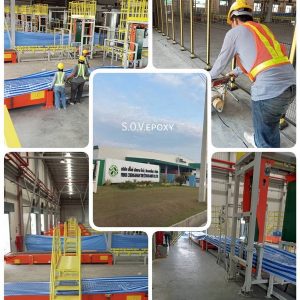 เคลือบพื้น Epoxy coating โรงงานผลิตยางรถ