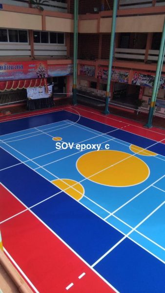เคลือบพื้น PU SPORT สนามกีฬาโรงเรียน